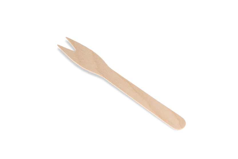Houten snackvork 120mm BIO