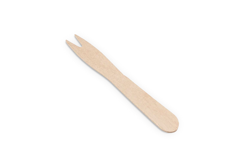 Houten snackvork 85mm BIO