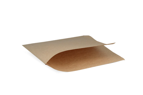 Hamburger zakje 17x17cm kraft vetvrij papier
