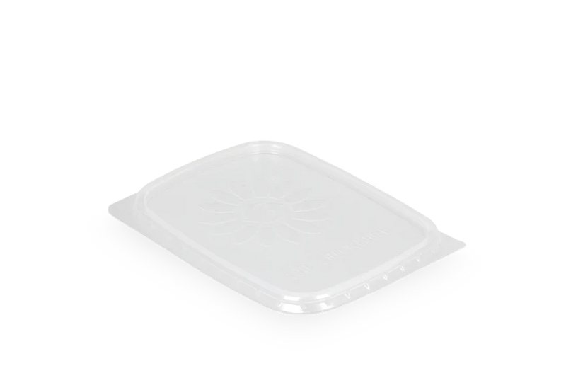 Deksel Saus bakjes 108mm rechthoekig transparant