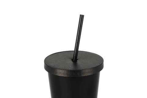 Deksel ijs- & milkshakebeker plat met kruis Ø90mm