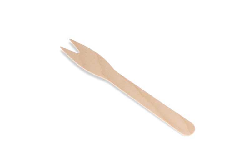 Houten snackvork 120mm BIO