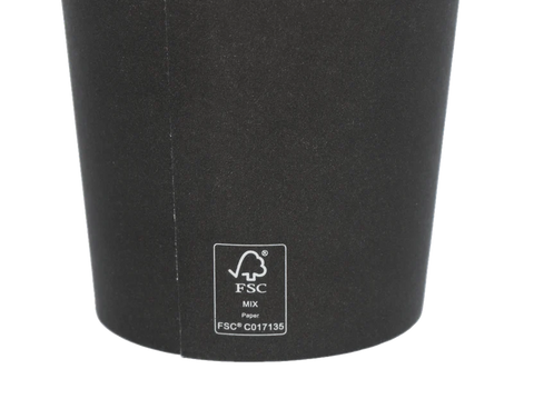 Kartonnen koffiebeker 120cc 4oz Ø63mm zwart